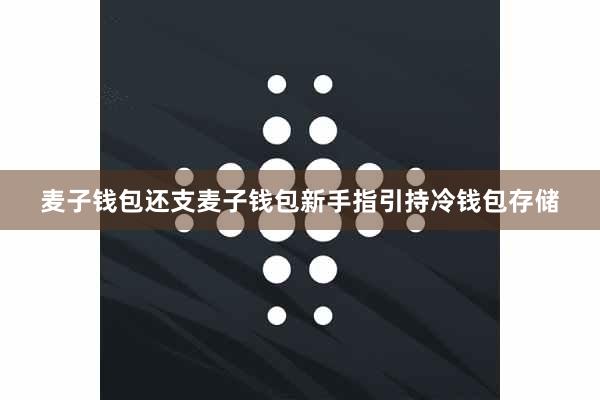 麦子钱包还支麦子钱包新手指引持冷钱包存储
