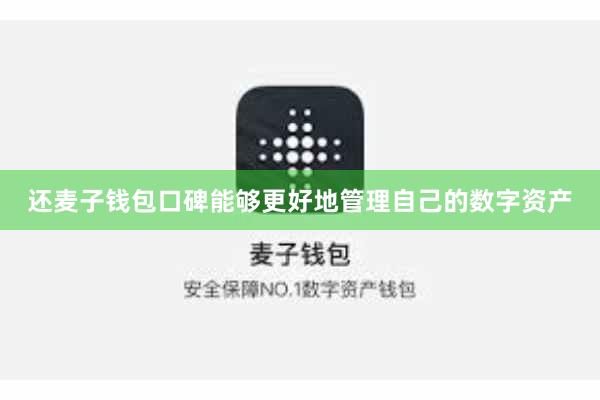 还麦子钱包口碑能够更好地管理自己的数字资产